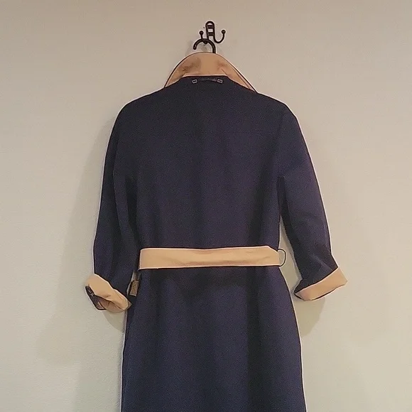 Reversible navy/camel , Structured Trench - Picture 6 of 12